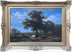 Öl auf Leinwand von Eugene Verboeckhoven & Alexander Daiwaille (1796-1881)