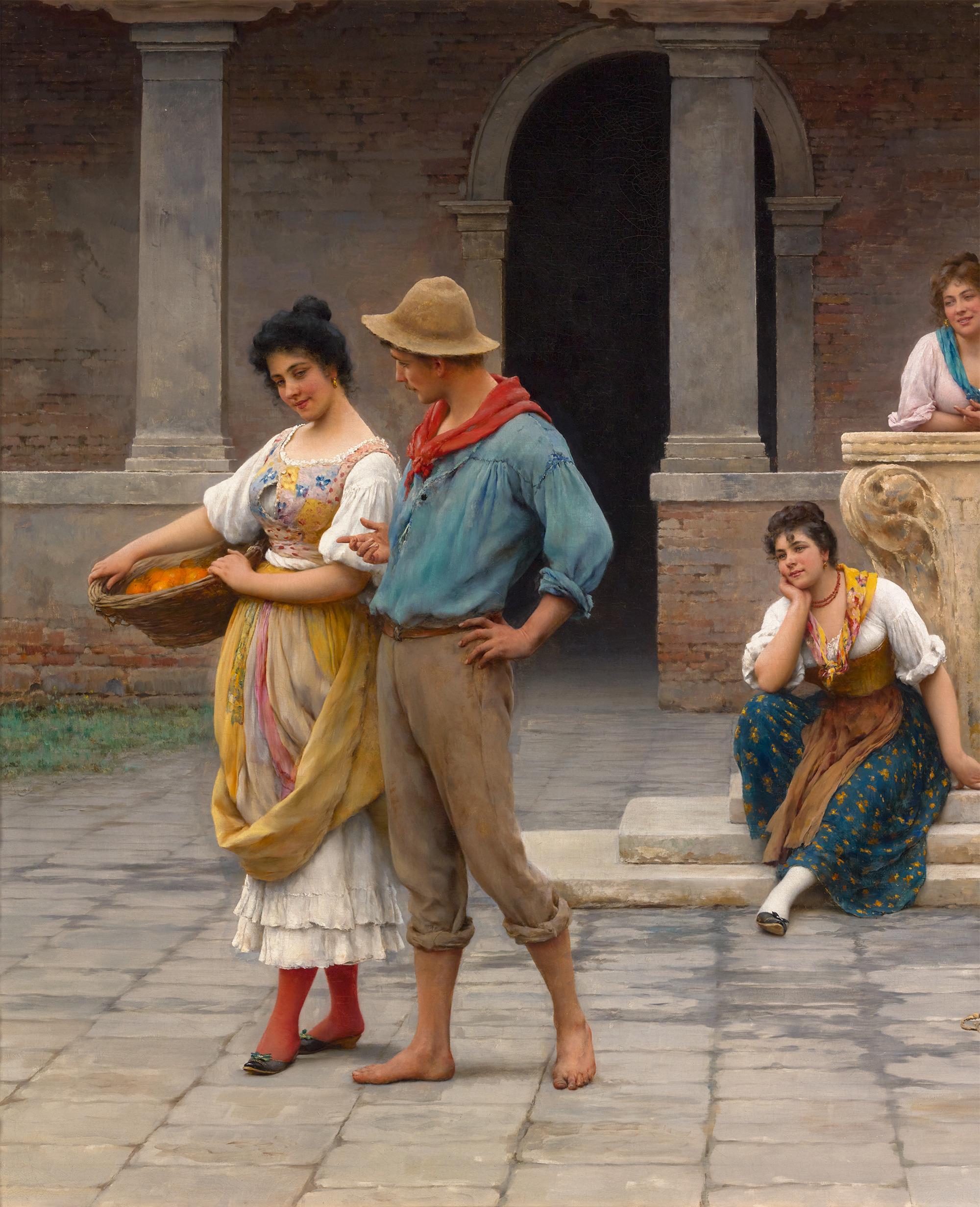No Love Without Envy von Eugene Von Blaas – Painting von Eugene von Blaas