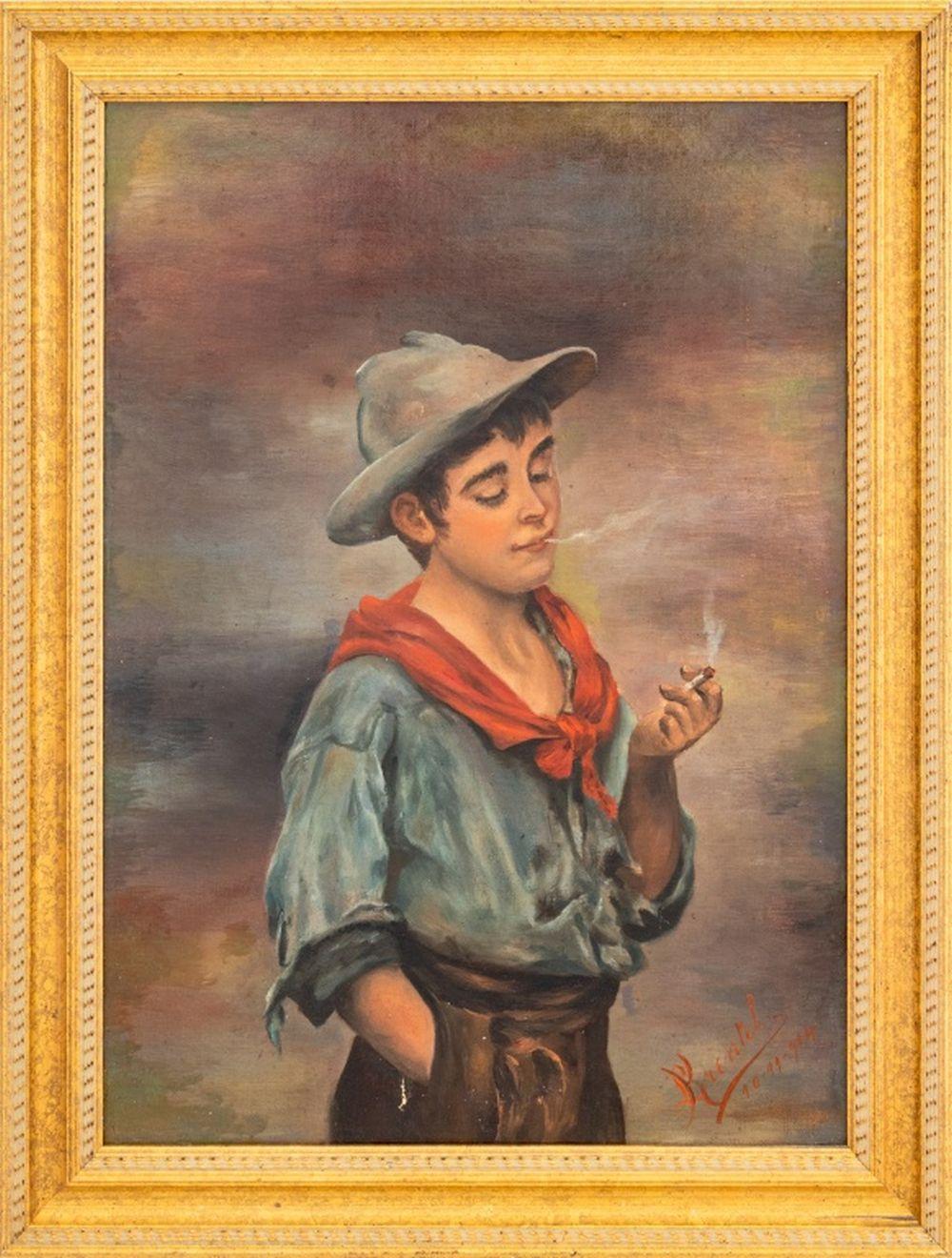 Pair of Portraits - Painting by Eugene von Blaas