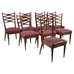 Eugenia Alberti and Gian Luigi Reggio, Set of 8 Italian Dining Chairs