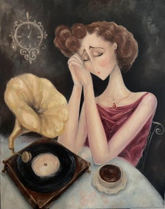 The Listener, Painting, Oil on Canvas