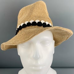 EUGENIA KIM Sombrero de Algodón de Papel Toyo Tejido Natural Beige