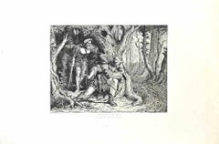 Une Embuscade au XVI Siecle - Etching by Eugenia Relin - 1870s