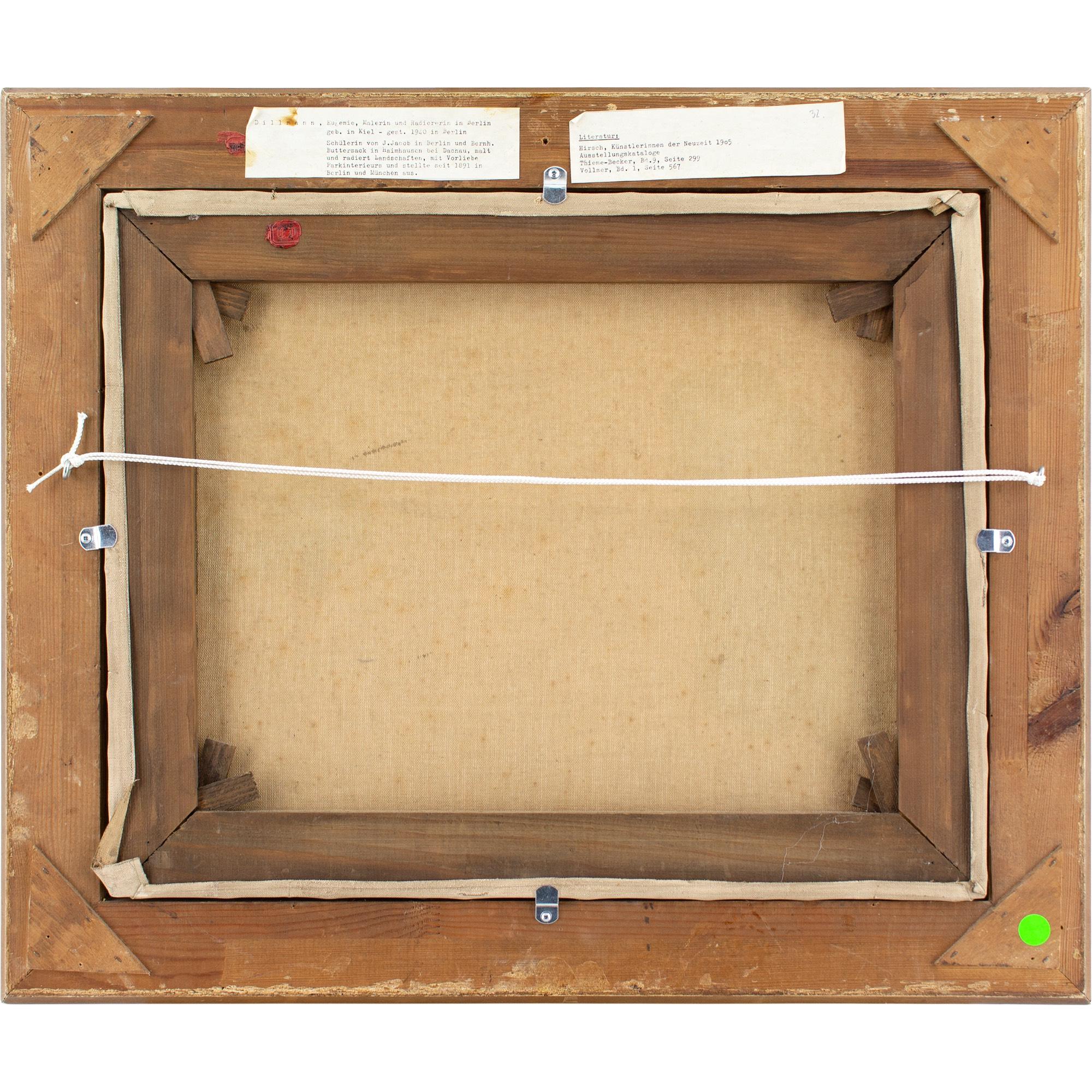Eugenie Dillmann, Scena costiera con carrello e figure, pittura a olio 8
