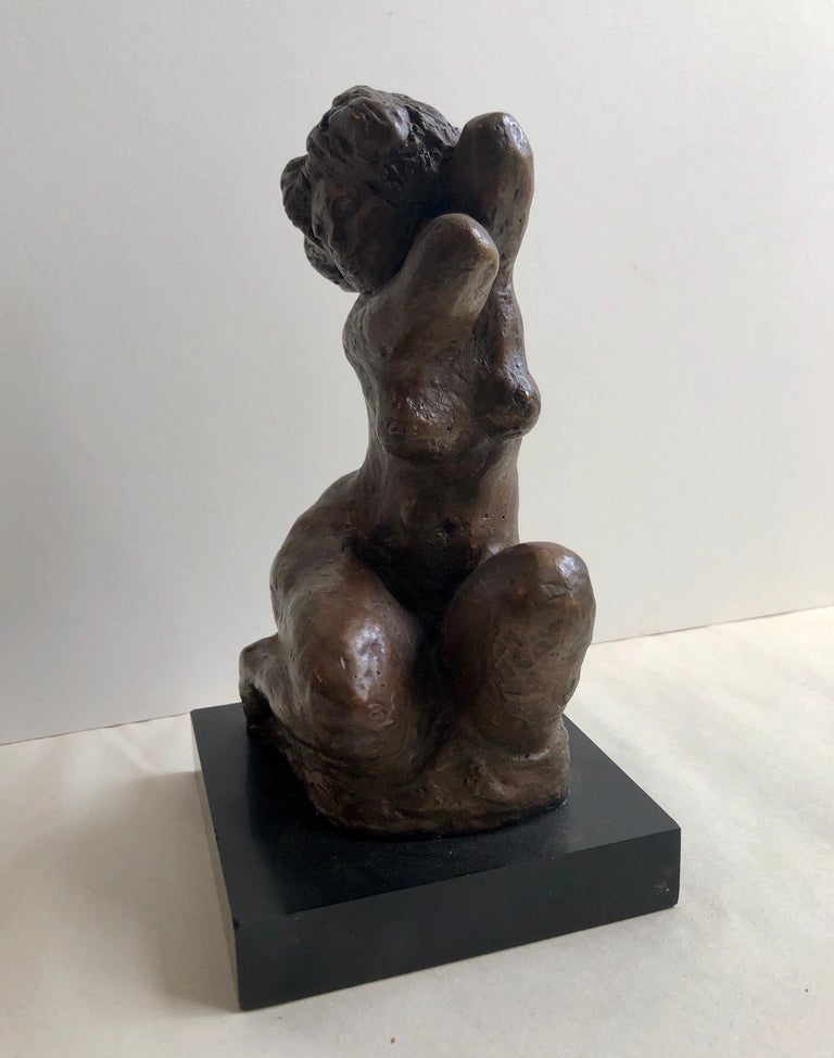 Bronze Female Nude Sculpture Modernist, WPA, New York Chelsea Hotel Artist For Sale 2