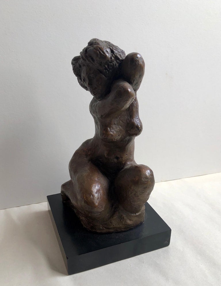 Bronze Female Nude Sculpture Modernist, WPA, New York Chelsea Hotel Artist For Sale 5