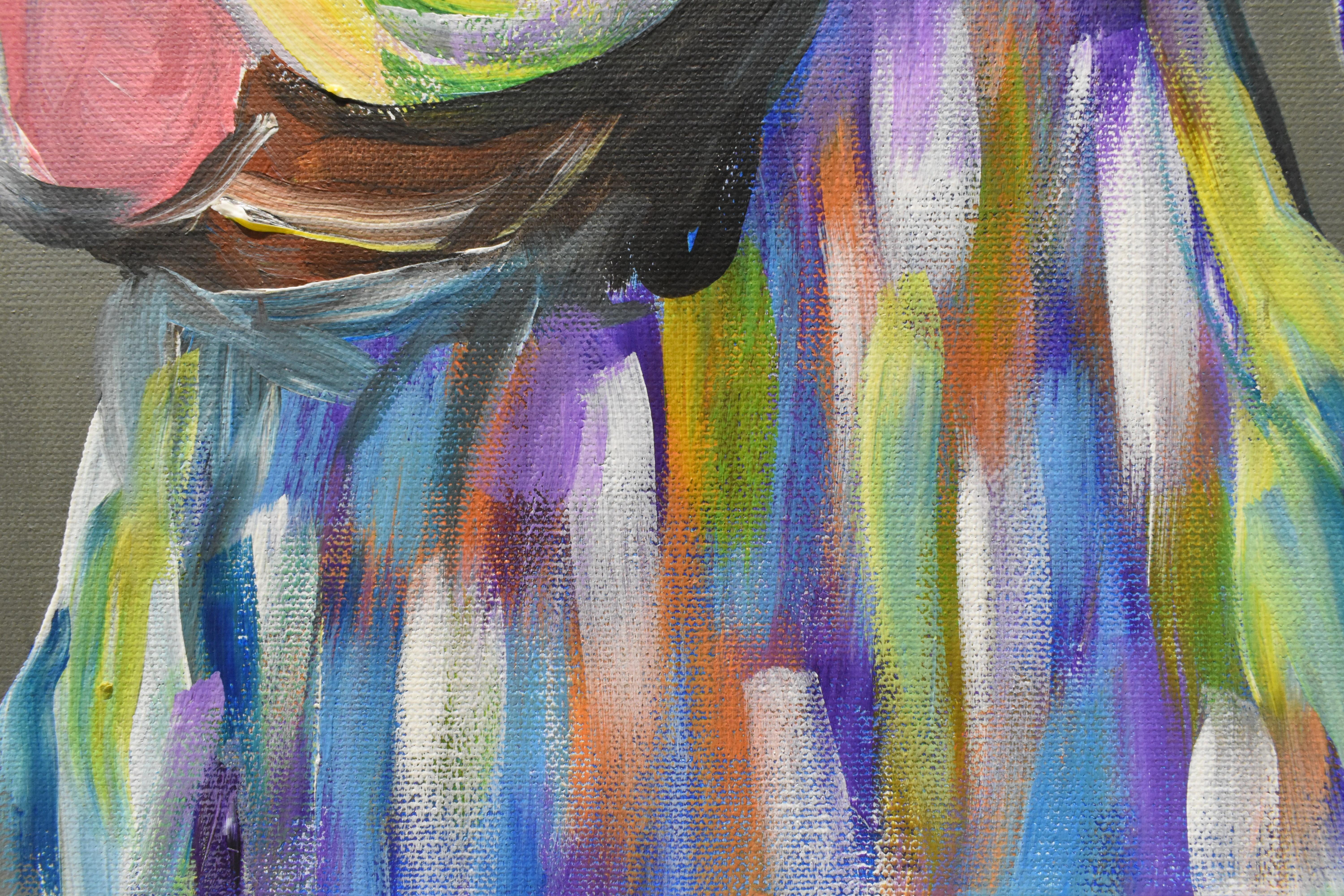 Doberman Pinschers Steady Hound Dog Ritratto Pop Pittura acrilica disponibile ora - Painting Pop Art di Eugenie Wee