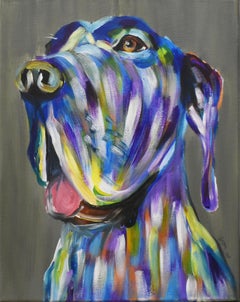Doberman Pinschers Steady Hound Dog Portrait Pop Acrylic Painting available now