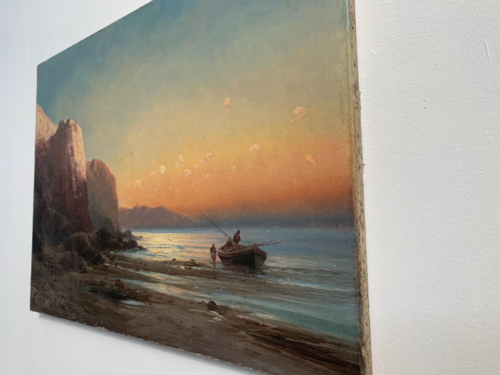 Eugenio Amus, Marina, Oil on Canvas For Sale 2