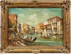 Eugenio Bonivento ZENO (Masterly vénitien) - Peinture de Venise du début du 20e siècle