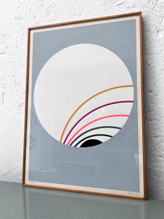 Eugenio Carmi Abstract Geometric Artwork, Italian Informal Art, 1970 Painting