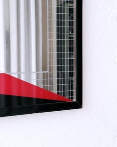 Eugenio Carmi Art Mirror, Memphis Style, Italian Collectible Design 70's