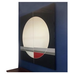 Eugenio Carmi, italienischer Grafikdesigner, Wandspiegel Morphos für Acerbis, 1980er Jahre