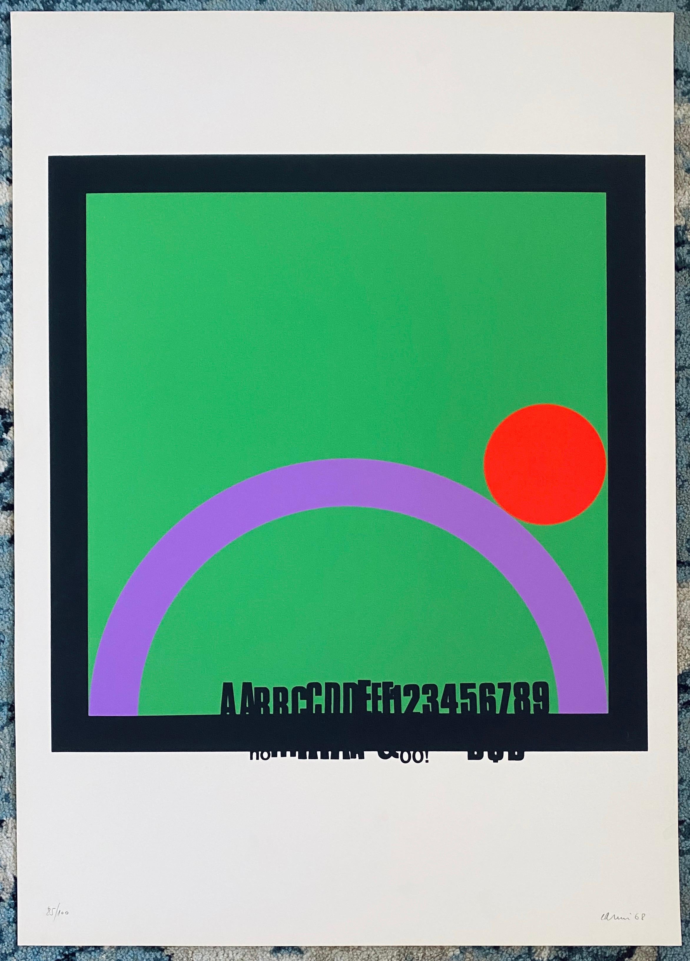 Sérigraphie moderne d'Eugenio Carmi, artiste italien en vente 10