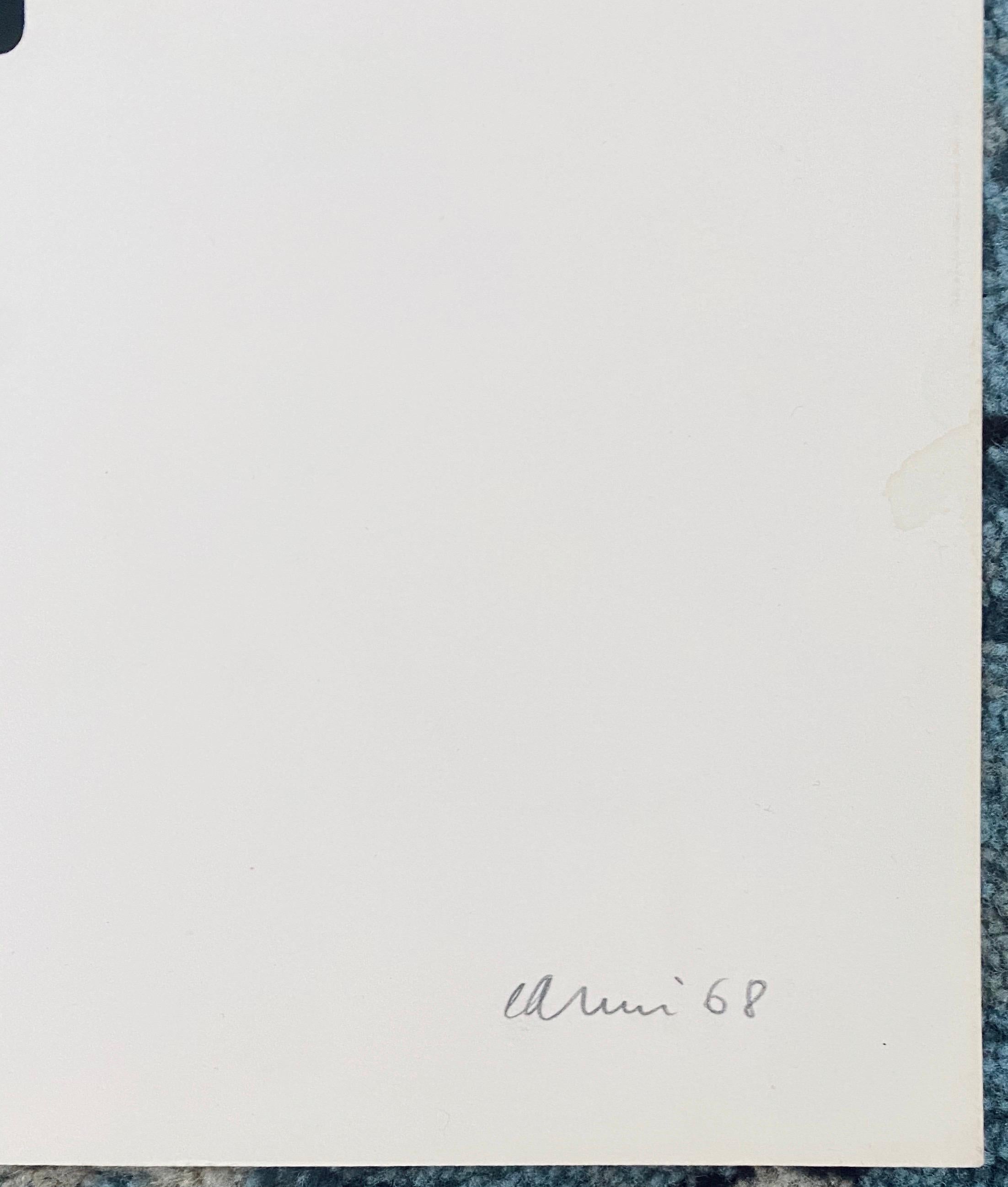Sérigraphie moderne d'Eugenio Carmi, artiste italien en vente 5