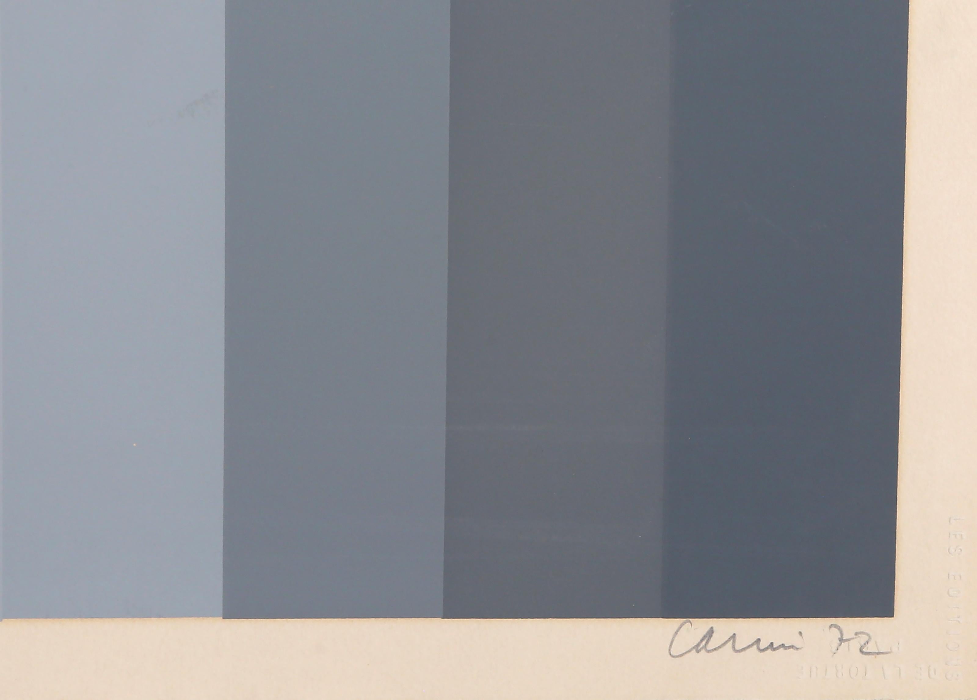 Realite Imaginaire, Abstract Geometric Screenprint by Eugenio Carmi For Sale 3