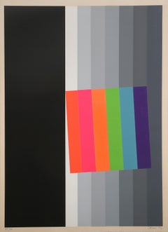 Realite Imaginaire, Abstract Geometric Screenprint by Eugenio Carmi