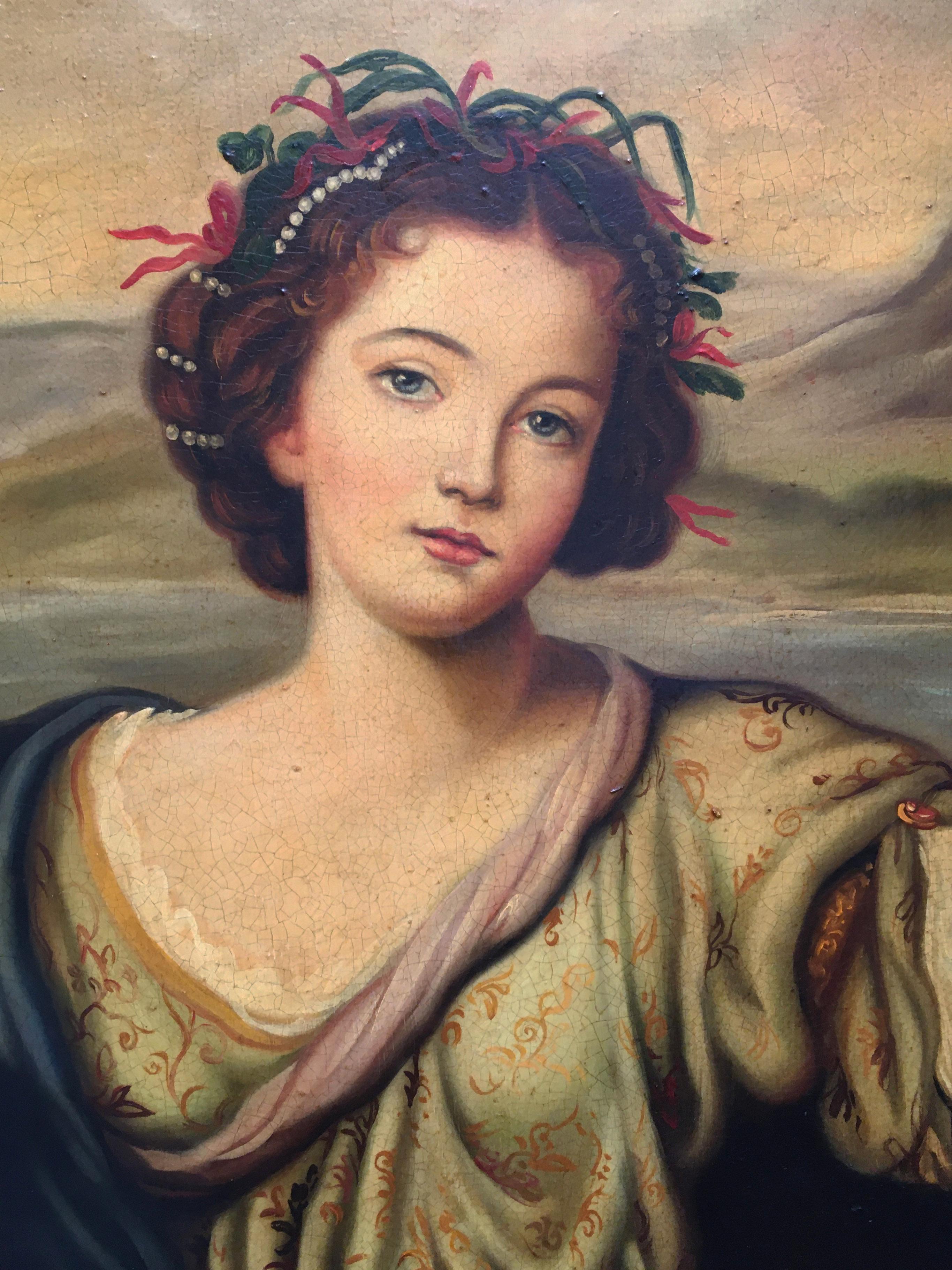 ESCENA ALLEGÓRICA- Eugenio De Blasi - Italiano- Pintura al óleo sobre lienzo 3