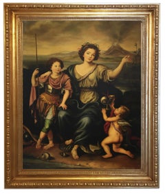 ALLEGORICAL SCENE- Eugenio De Blasi - Peinture à l'huile sur toile italienne