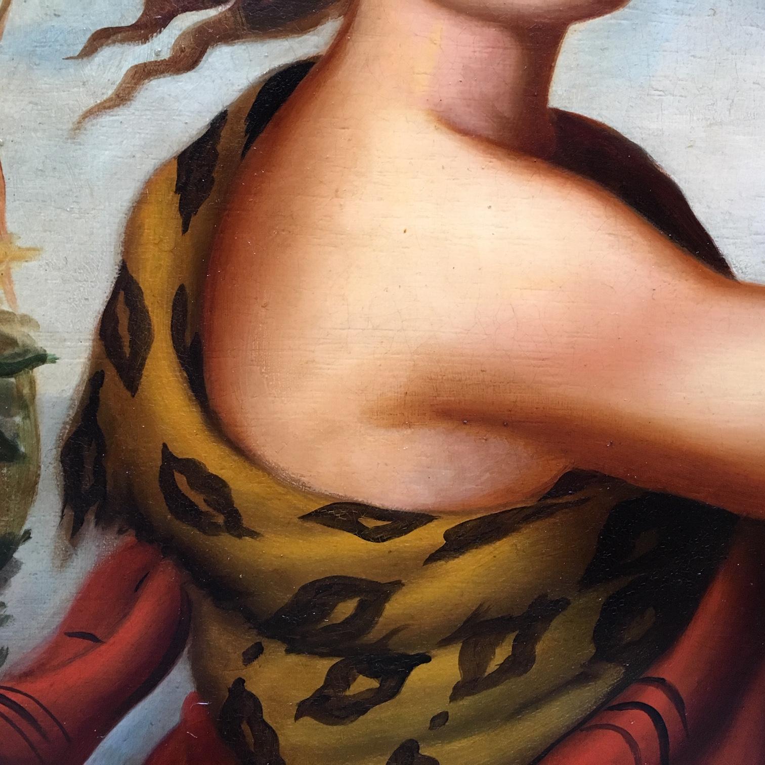 L'ALLEGORIA DELL'AUTUNNO - Eugenio De Blasi - Ritratto italiano Olio su tela 4