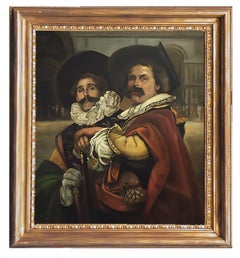 MUSKETEERS -  French School - Figurative - Italian Oil on Canvas Painting