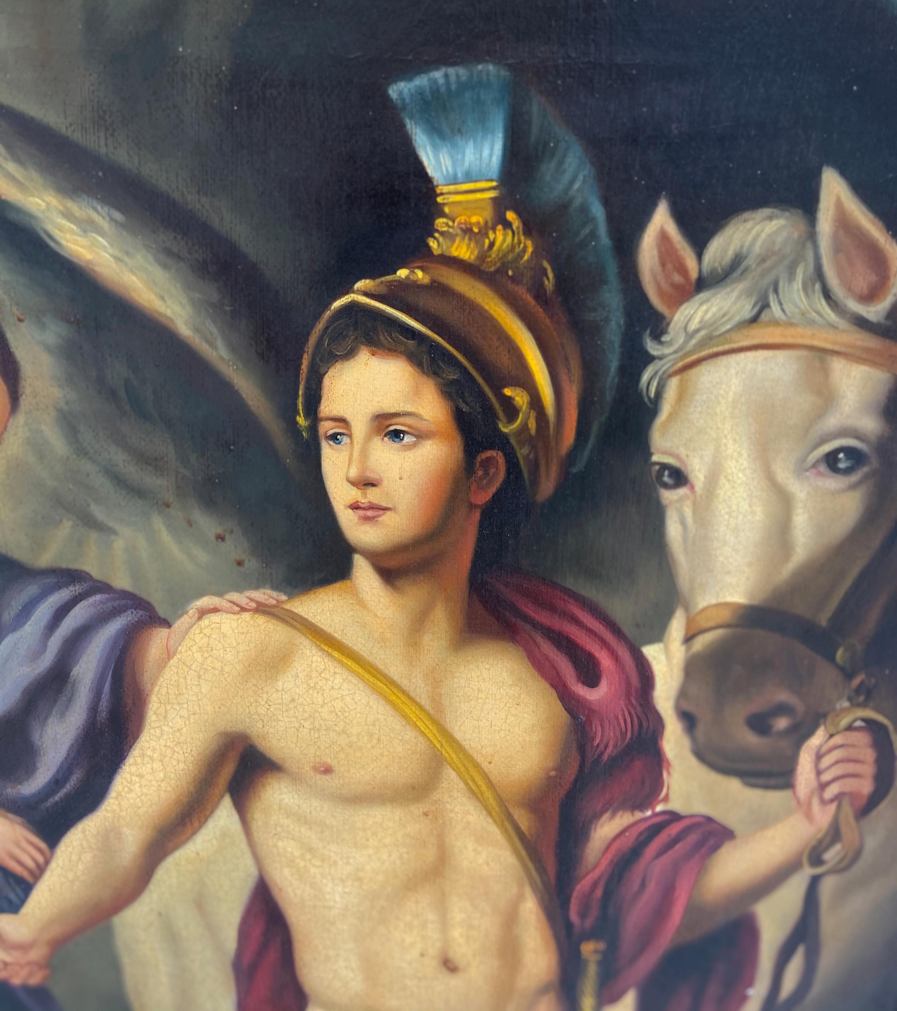 PERSEO AND ANDROMEDA - À la manière d'A.R. Mengs - Italie - Peinture figurative - Maîtres anciens Painting par Eugenio De Blasi