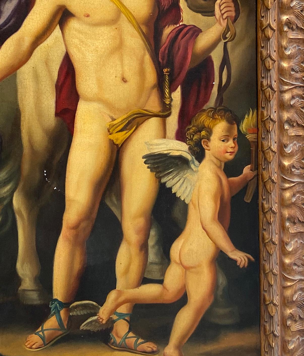 PERSEO AND ANDROMEDA- In the Manner of A.R. Mengs- Italy- Figurative Painting For Sale 2