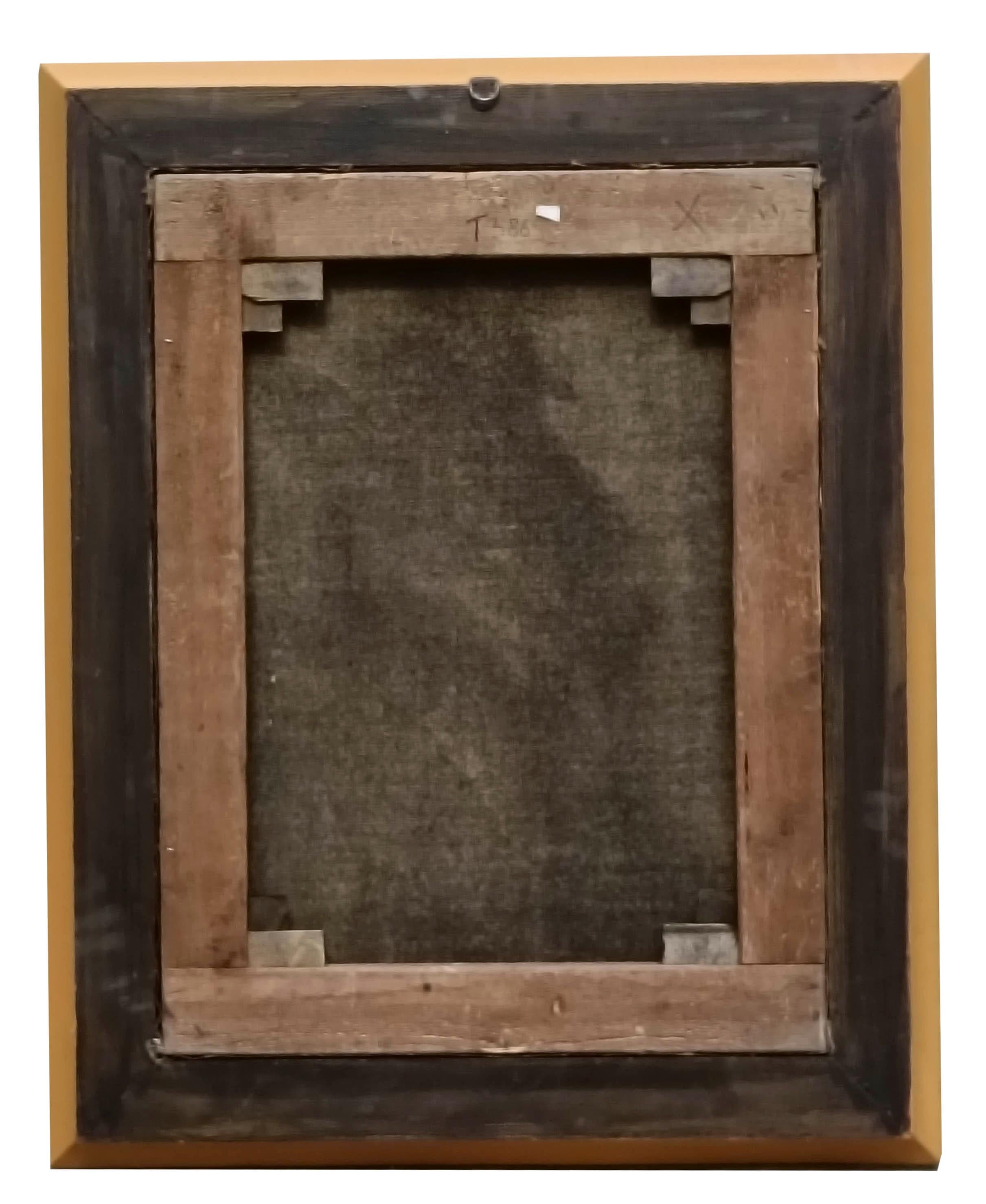 PORTRAIT OF LITTLE GIRL – Italienisches Gemälde der deutschen Schule, Öl auf Leinwand, Porträt, im Angebot 6