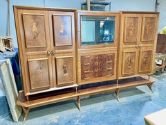 Eugenio Diez of Buenos Aires Illuminated & Inlaid Floating Bar Cabinet