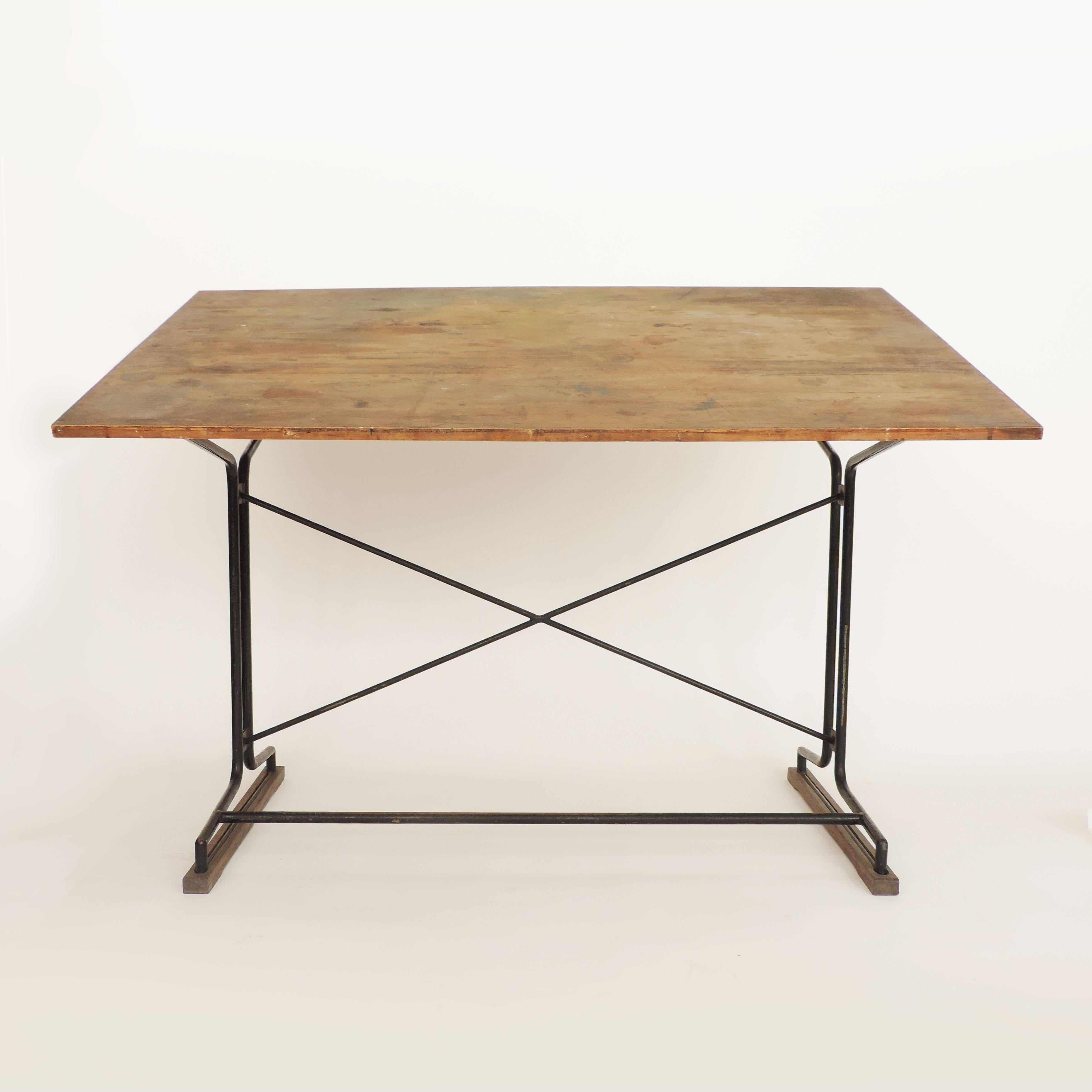 Metal Eugenio & Ermenegildo Soncini Architects Desk, Italy, 1940s For Sale