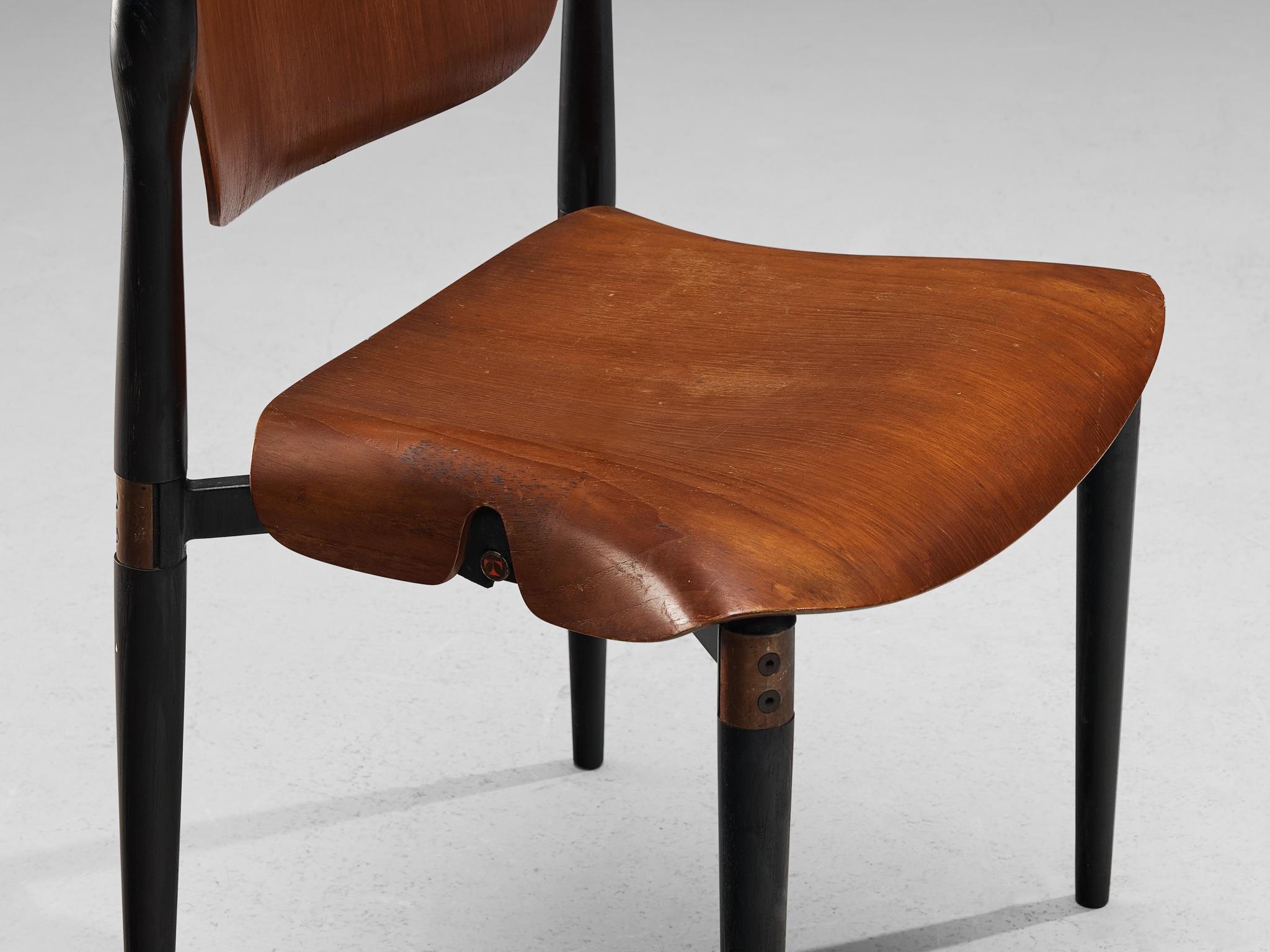 Mid-20th Century Eugenio Gerli for Tecno Dining Chair in Teak  For Sale