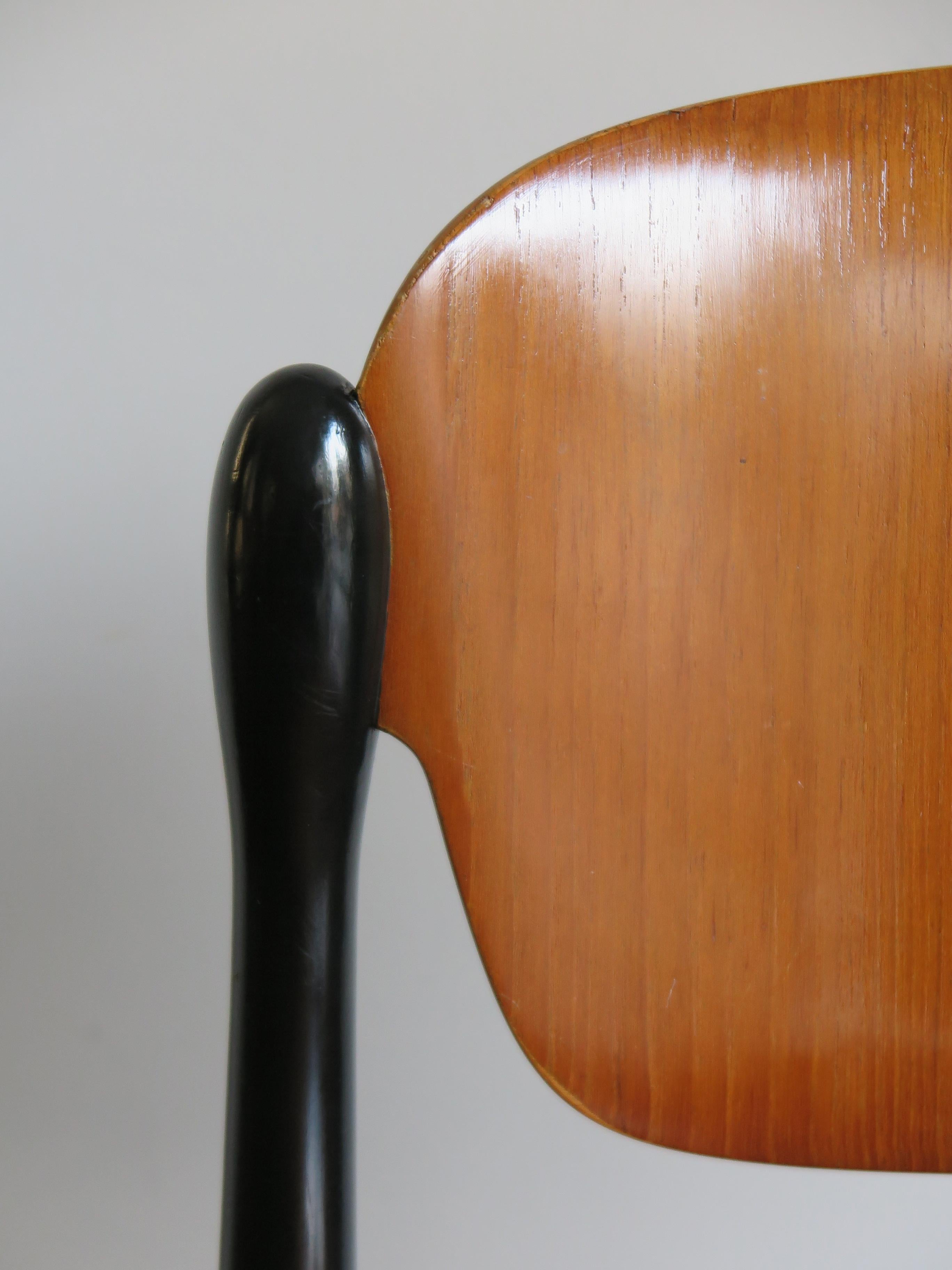 Eugenio Gerli for Tecno Italian Curved Wood Dining Chairs Model “S832”, 1962 9
