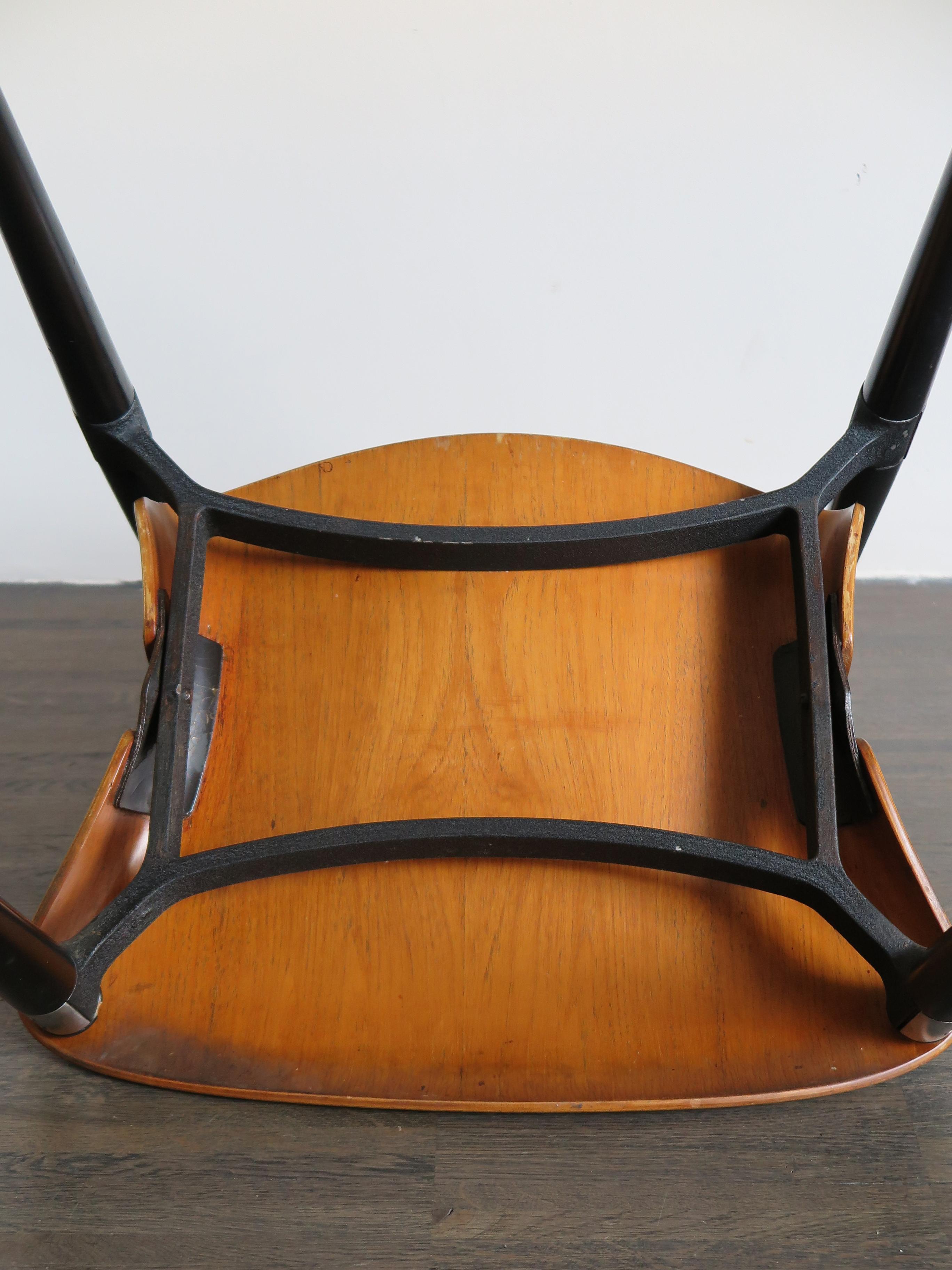 Eugenio Gerli for Tecno Italian Curved Wood Dining Chairs Model “S832”, 1962 13