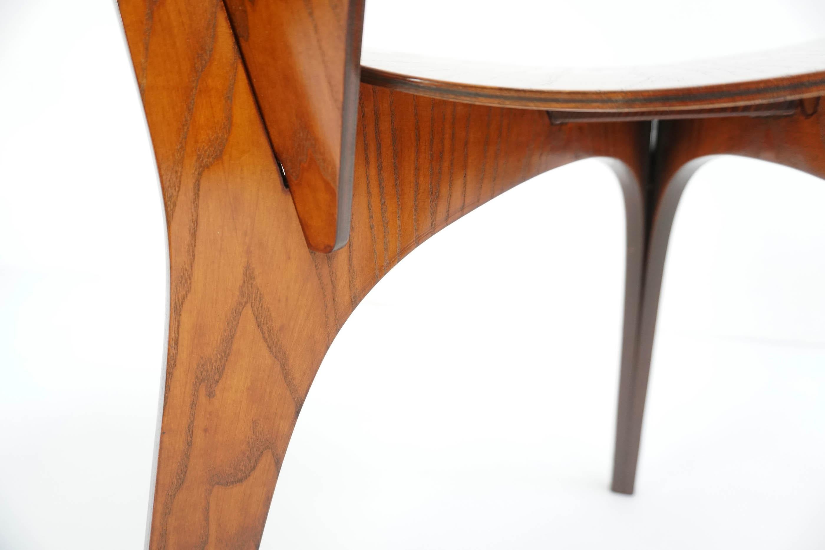 Eugenio Gerli for Tecno, Italy 1959 Iconic and Rare Set of 6 Teak Plywood Chairs For Sale 3