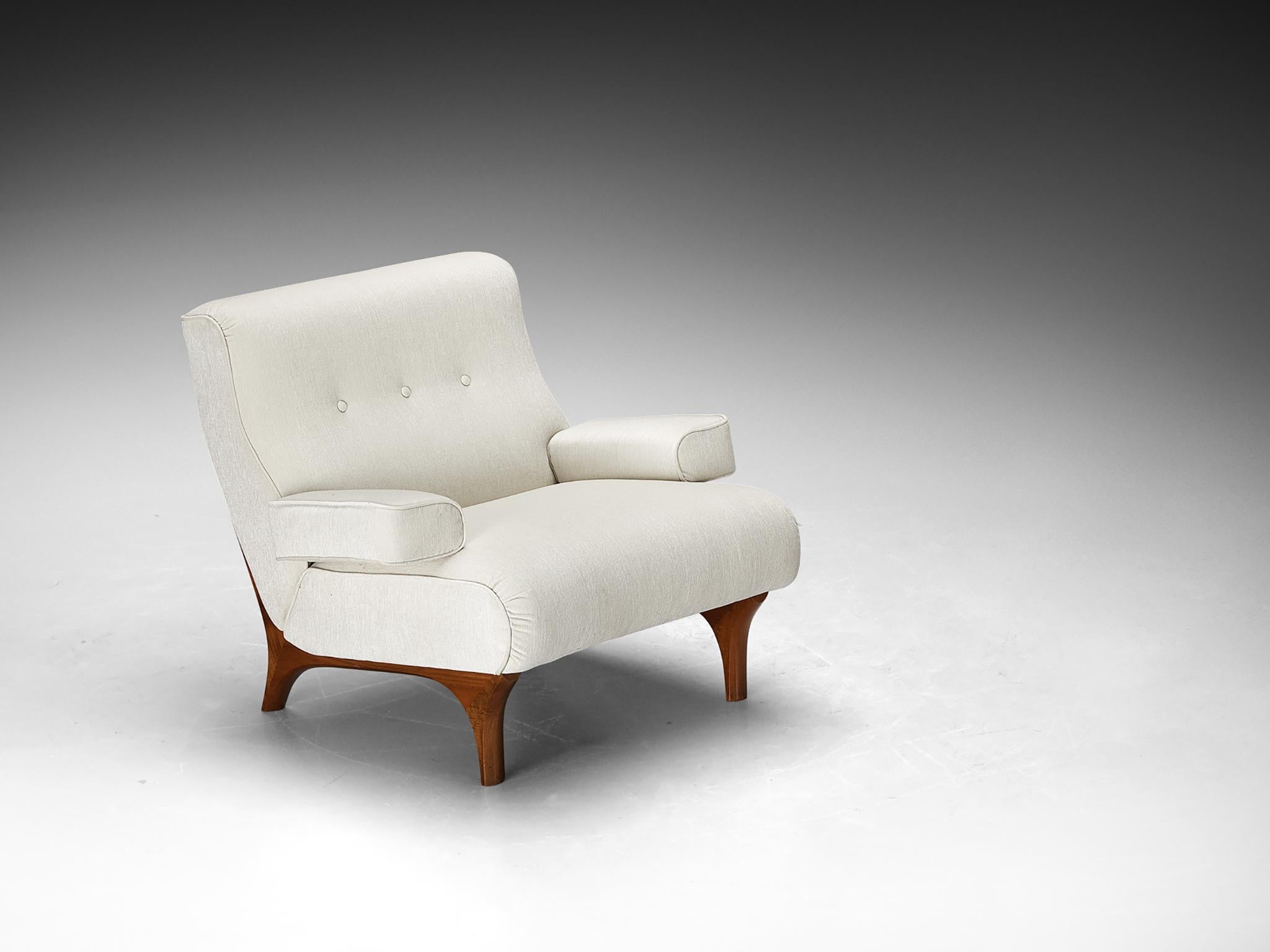Eugenio Gerli für Tecno: Loungesessel in Chenille (Italienisch)
