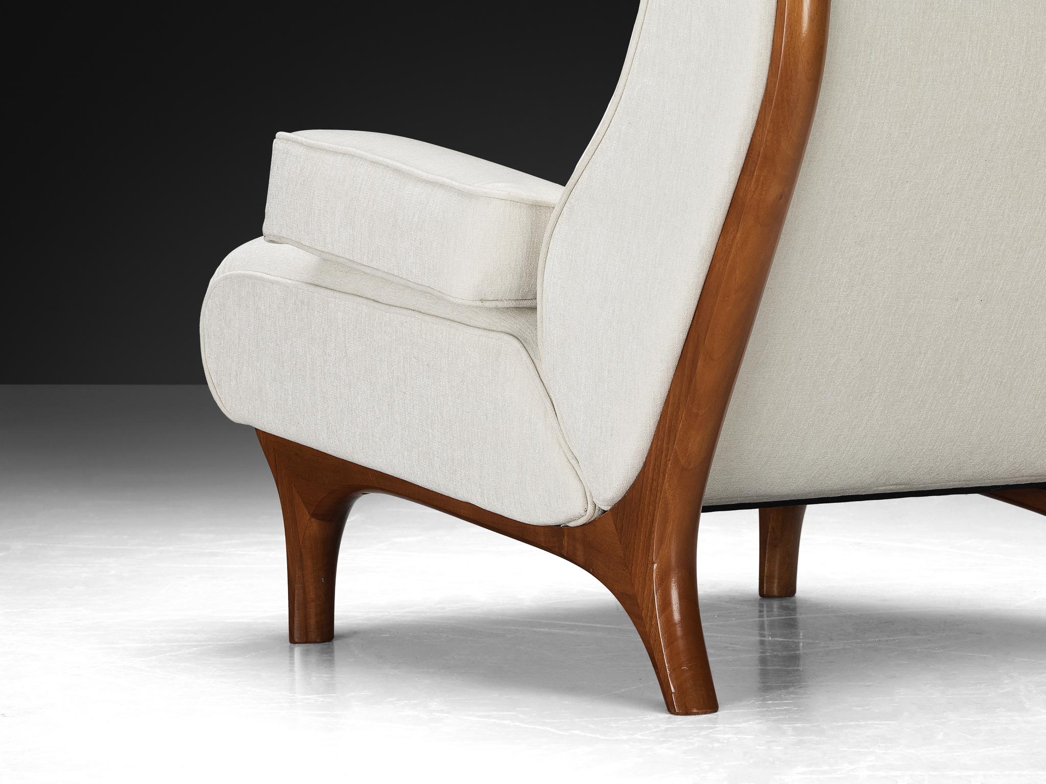 Eugenio Gerli für Tecno: Loungesessel in Chenille (Italienisch) im Angebot