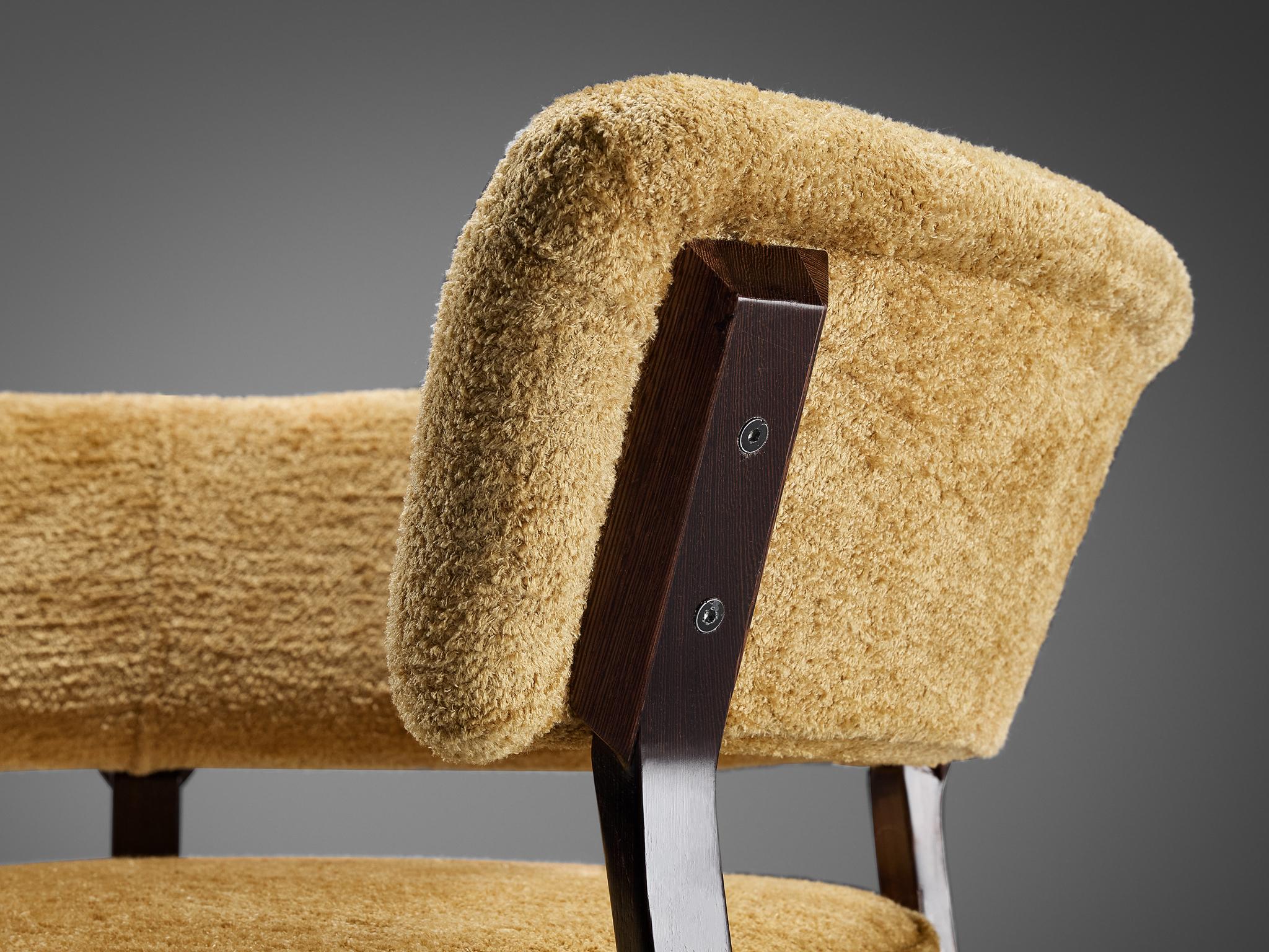 Mid-Century Modern Eugenio Gerli for Tecno 'P28' Paire de chaises longues en wengé  en vente