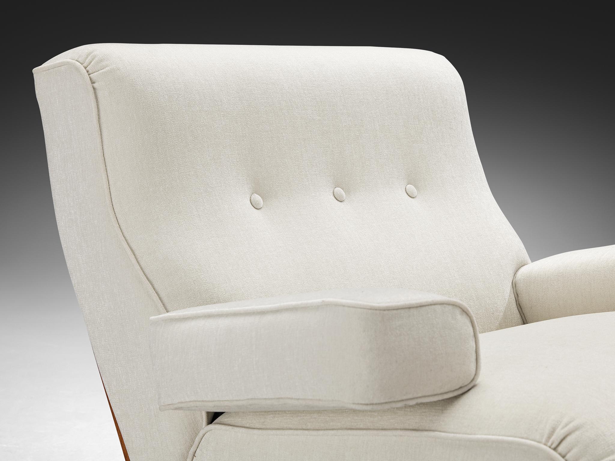 Eugenio Gerli for Tecno Pair of Lounge Chairs in Chenille 3