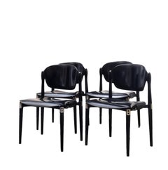 Eugenio Gerli para Tecno Juego de cuatro  Sillas auxiliares "S83", Italia Años 60