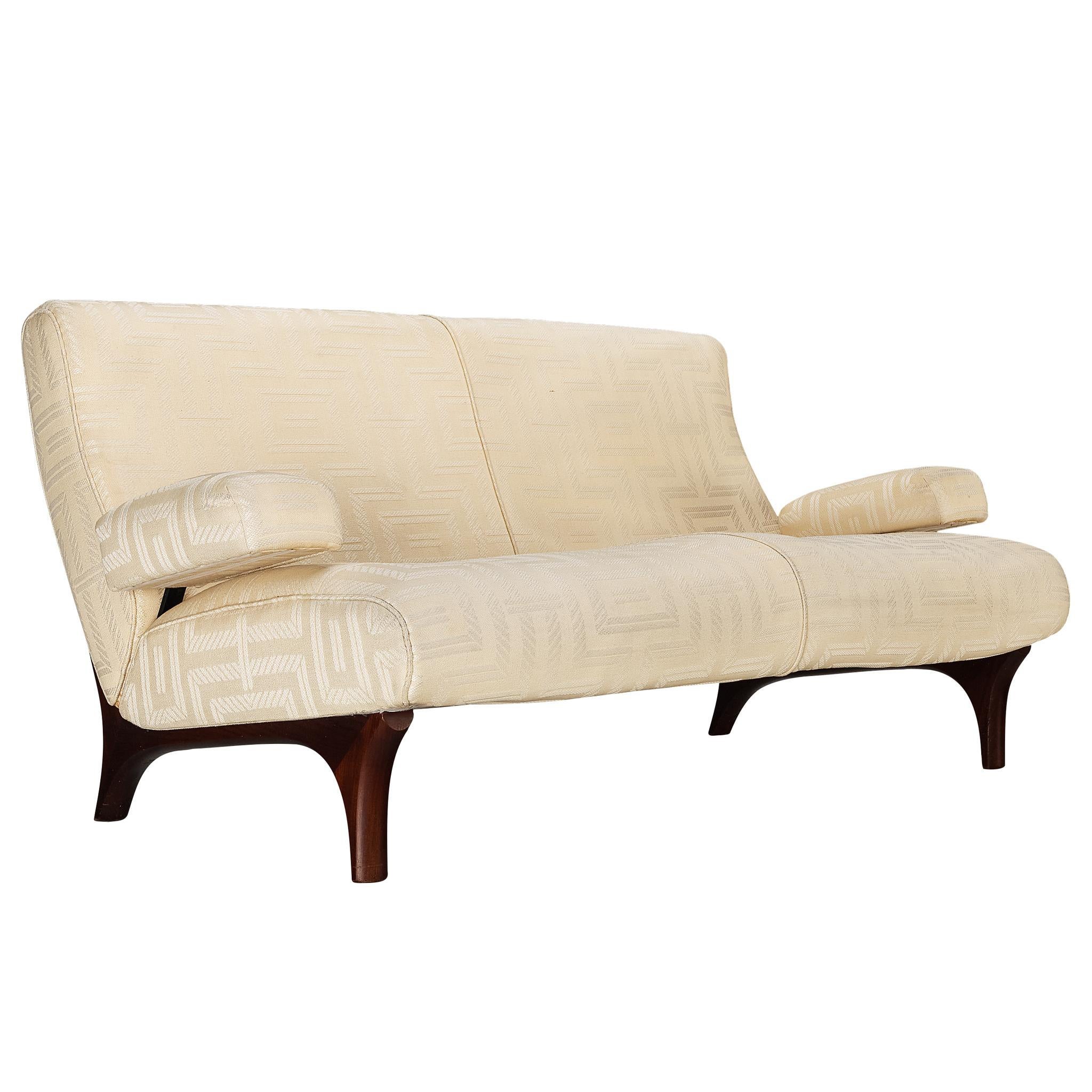 Eugenio Gerli for Tecno 'Sir' Sofa in Mahogany For Sale