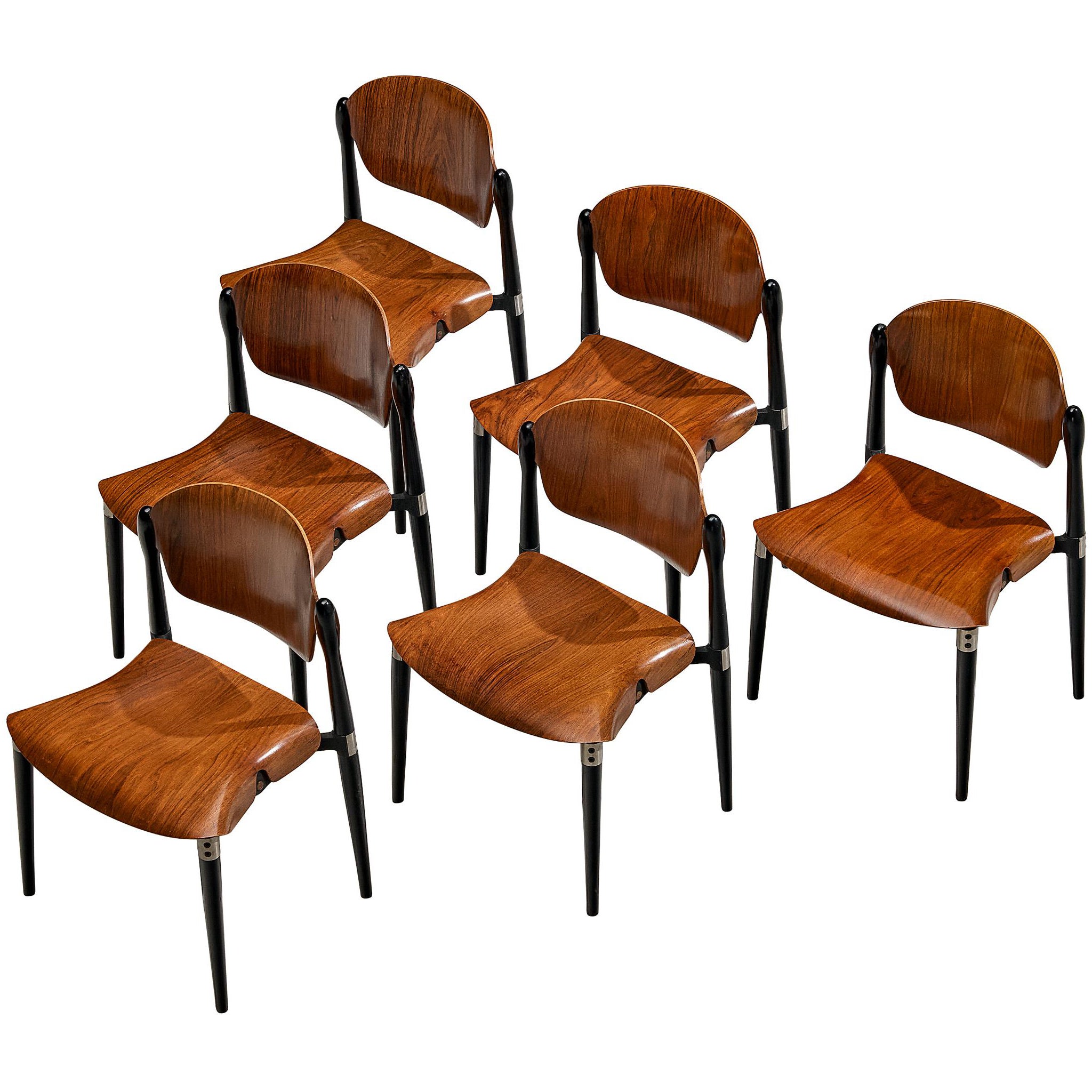Eugenio Gerli for Tecno Stackable 
S83
 Dining Chairs For Sale