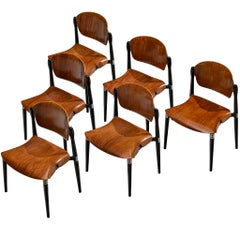 Sedie da pranzo impilabili 'S83' di Eugenio Gerli per Tecno