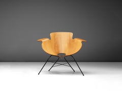Eugenio Gerli Lounge Chair in Plywood and Metal