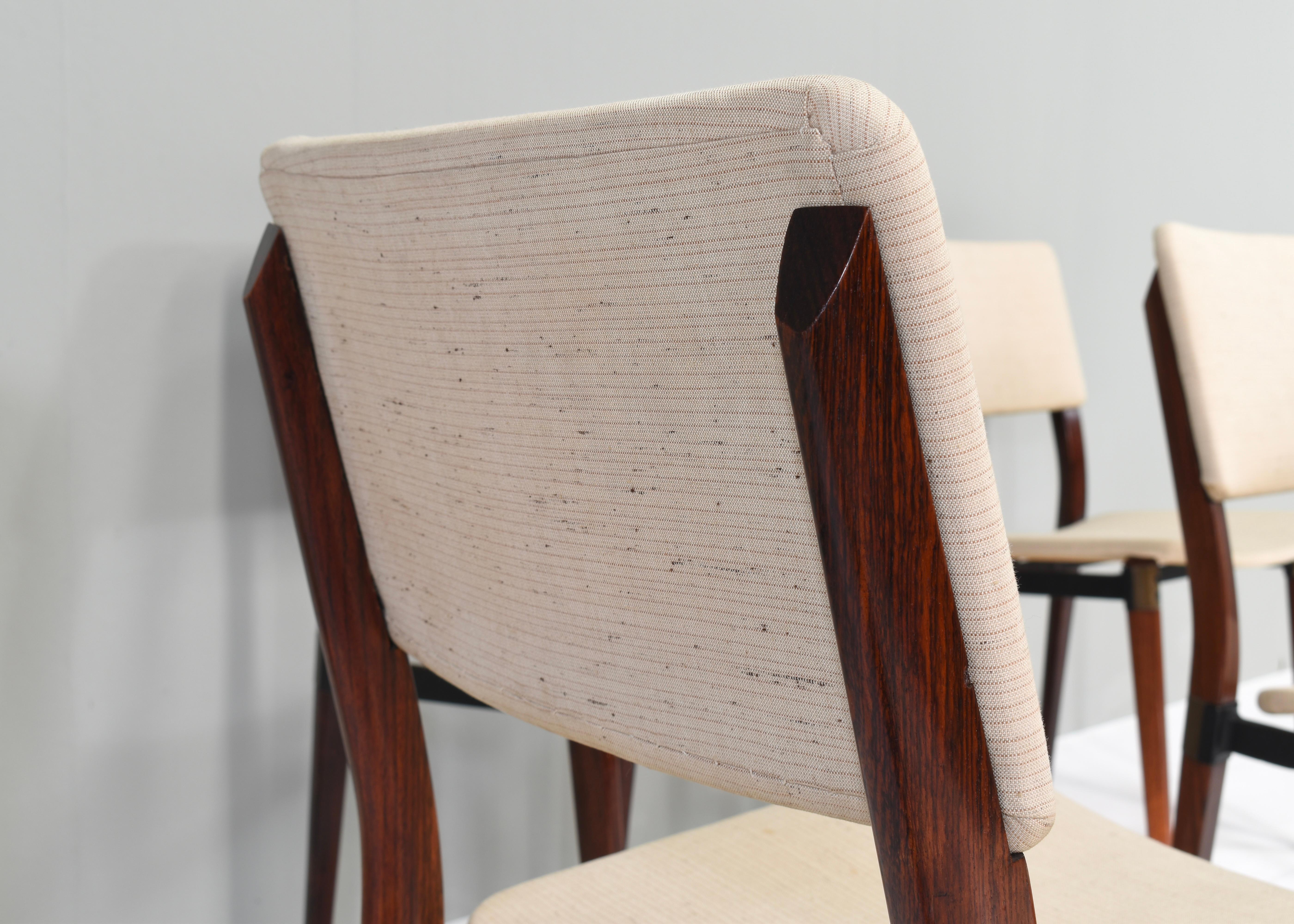 Eugenio Gerli S82 Dining Chairs Set of Six by Tecno, Italy, circa 1960 For Sale 5