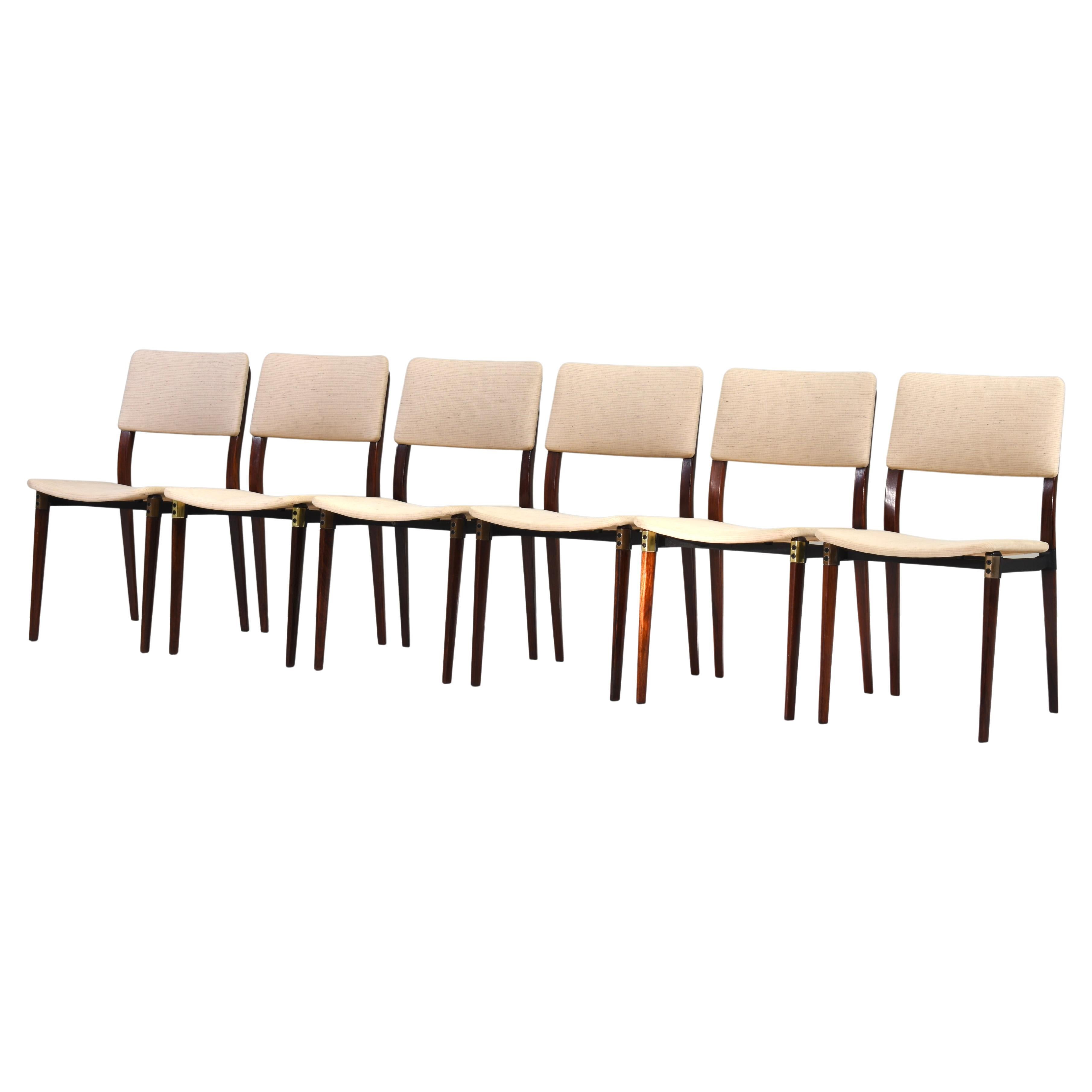 Eugenio Gerli S82 Dining Chairs Set of Six by Tecno, Italy, circa 1960