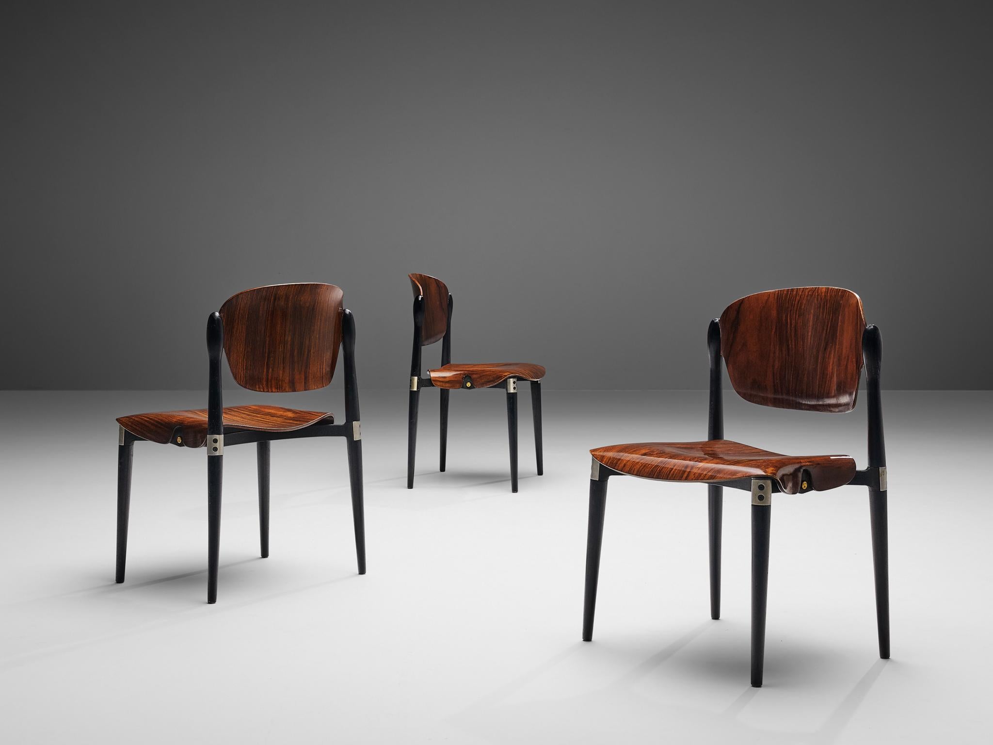 Eugenio Gerli Set of Eight Early 'S83' Chairs for Tecno 5