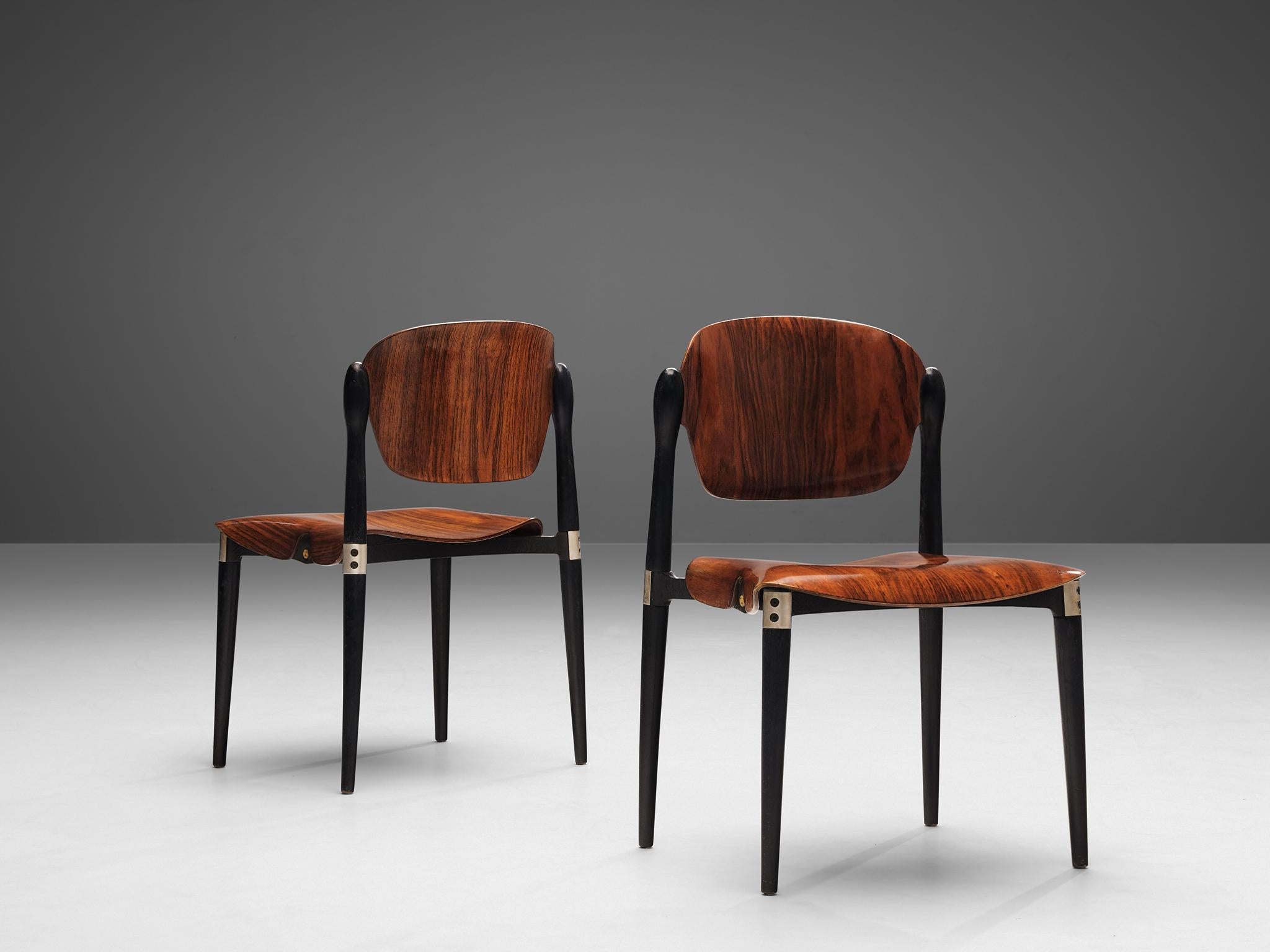 Eugenio Gerli Set of Eight Early 'S83' Chairs for Tecno 7