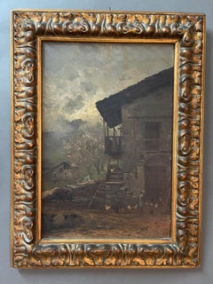 Italienische Periode Signiert Eugenio Gignous Gutschrift Berglandschaft