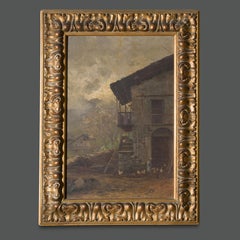 Italienische Periode Signiert Eugenio Gignous Gutschrift Berglandschaft