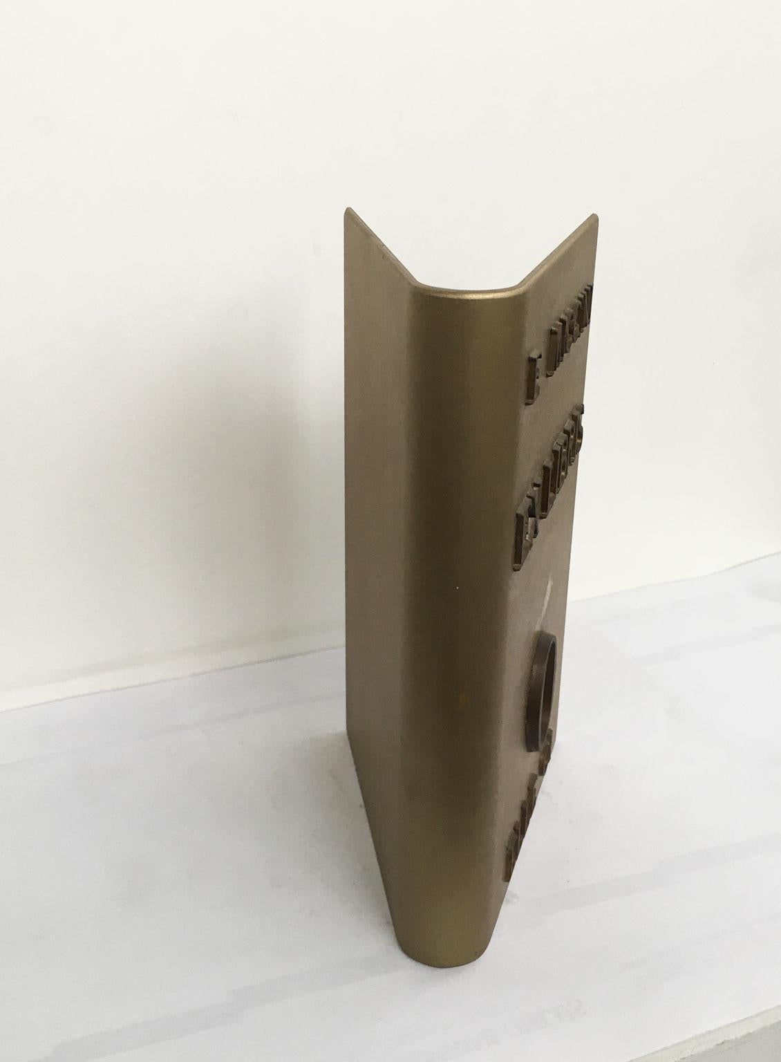 Abstrakte Aluminium-Skulptur von Ex Libris Eugenio Miccini, Italien, 1970 im Angebot 15